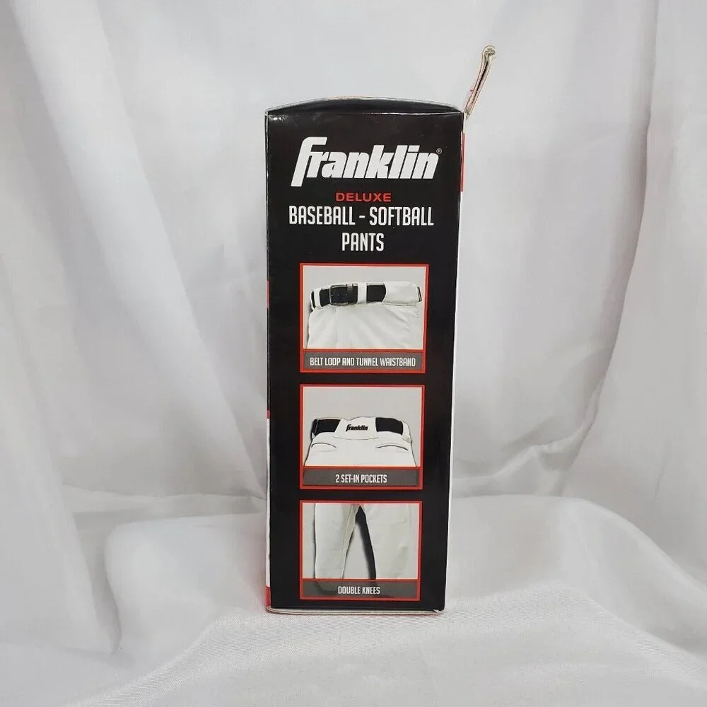Franklin Deluxe Youth Small Baseball Softball Pants Boys Girls White - Picture 3 of 6
